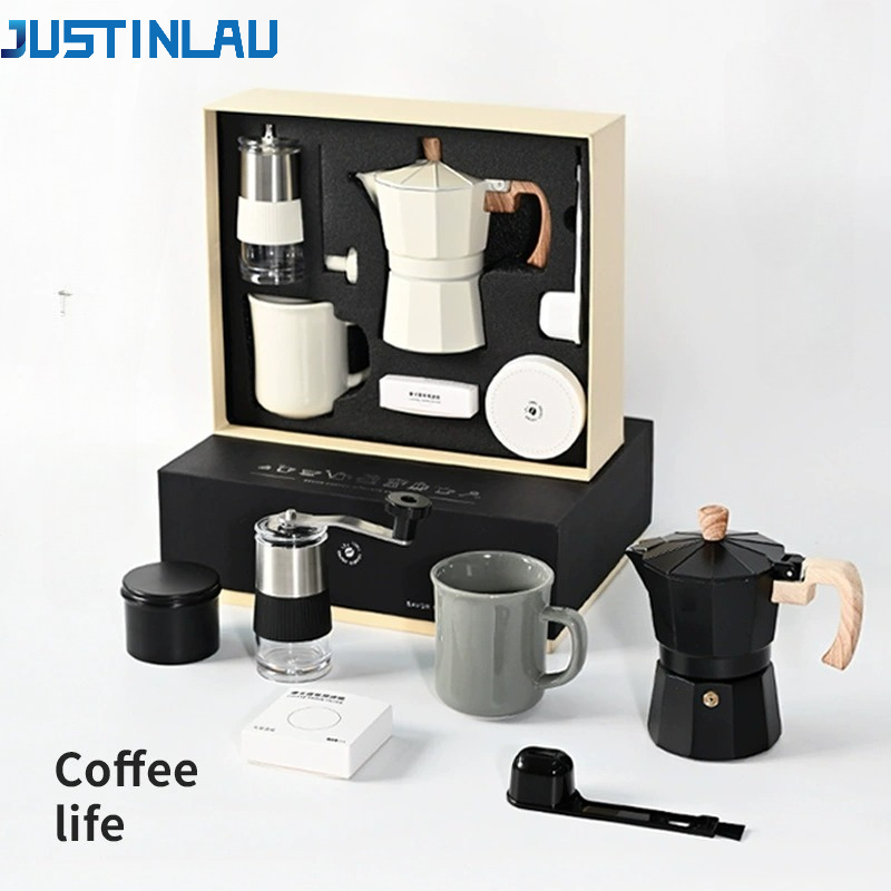 Coffee Equipment Gift Set - JUSTINLAU Manual Coffee Grinder Set Espresso