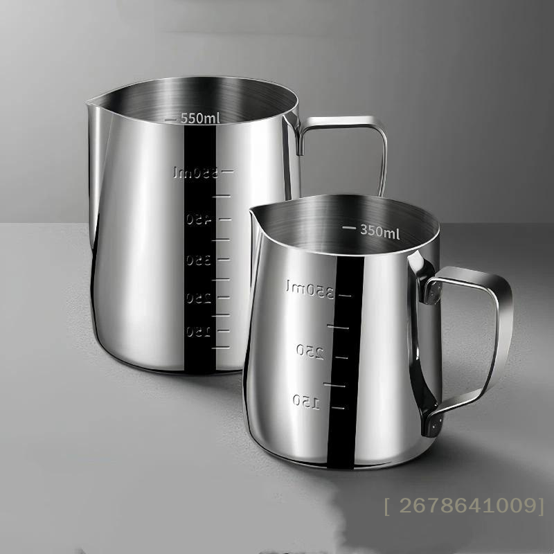 Milk Steaming Pitcher - ⚑350ml/600ml Stainless Steel Frothing Pitcher Espresso