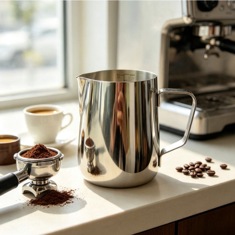 Milk Steaming Pitcher - Milk Frothing Pitcher,Stainless Steel Jug Steaming