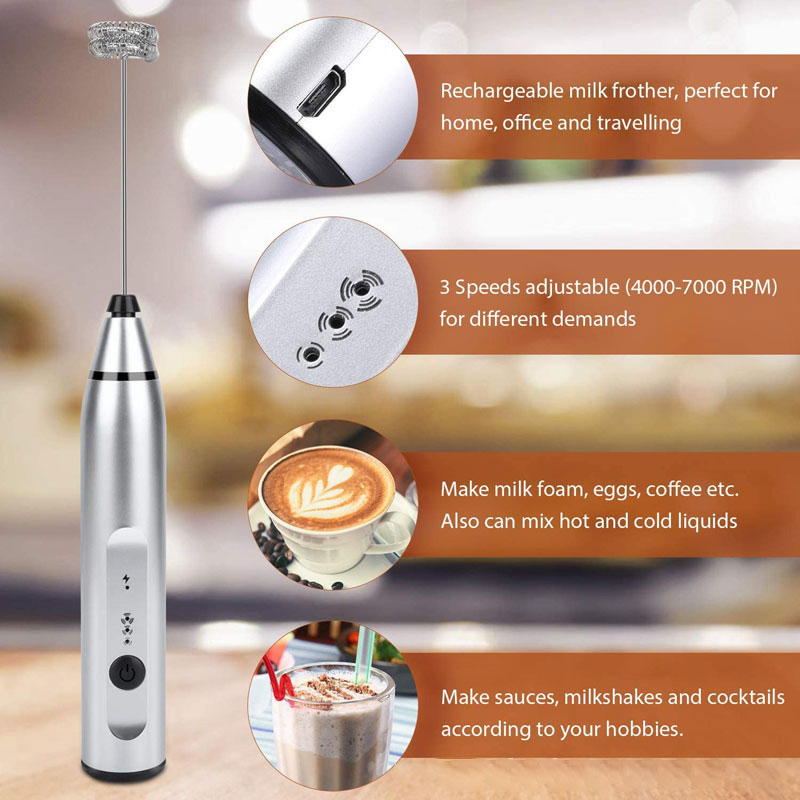 Mini Electric Handheld Milk Fr - Milk Steaming Pitcher 评论和价格