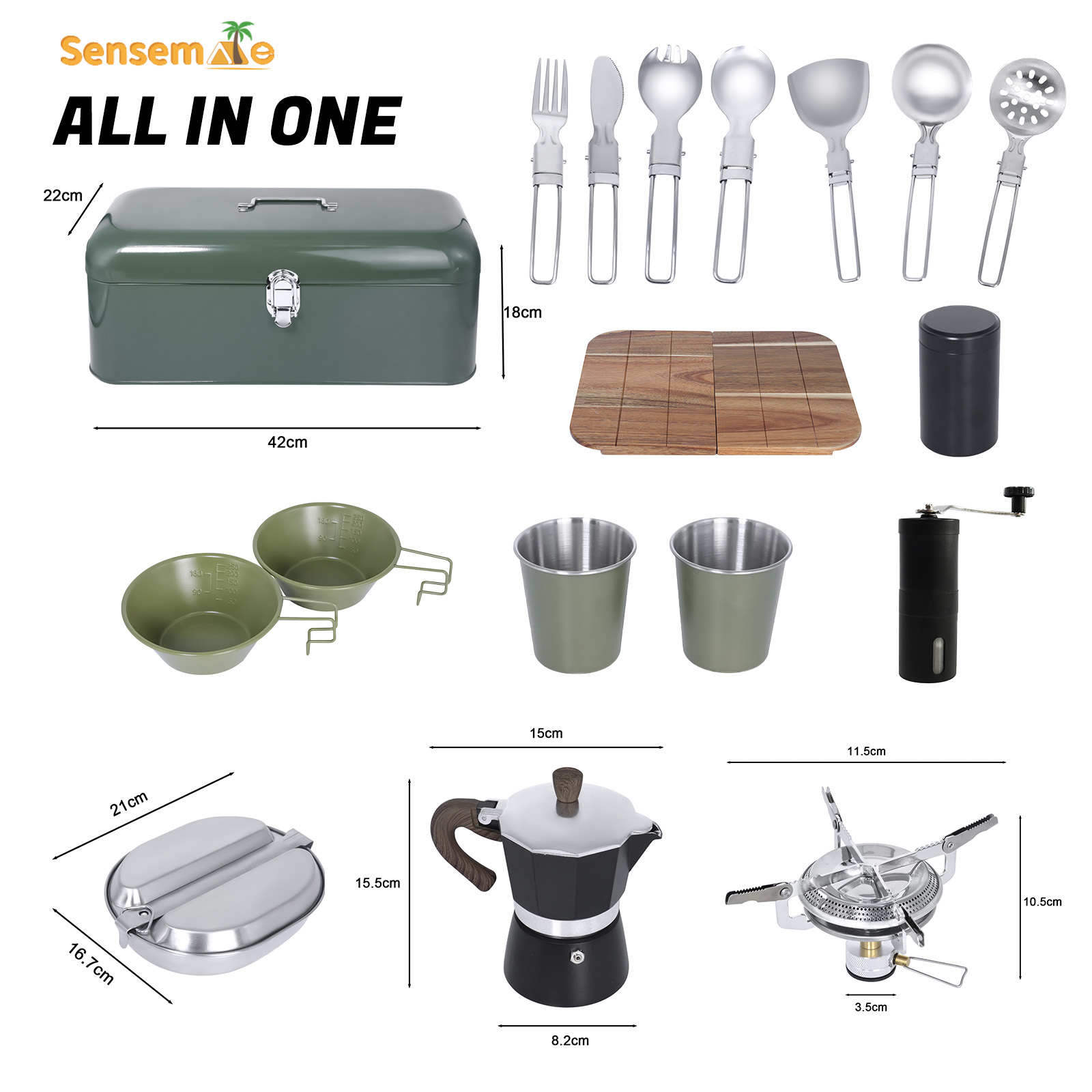 Glamping Camping Cookware Set  - Coffee Equipment Gift Set 评论和价格