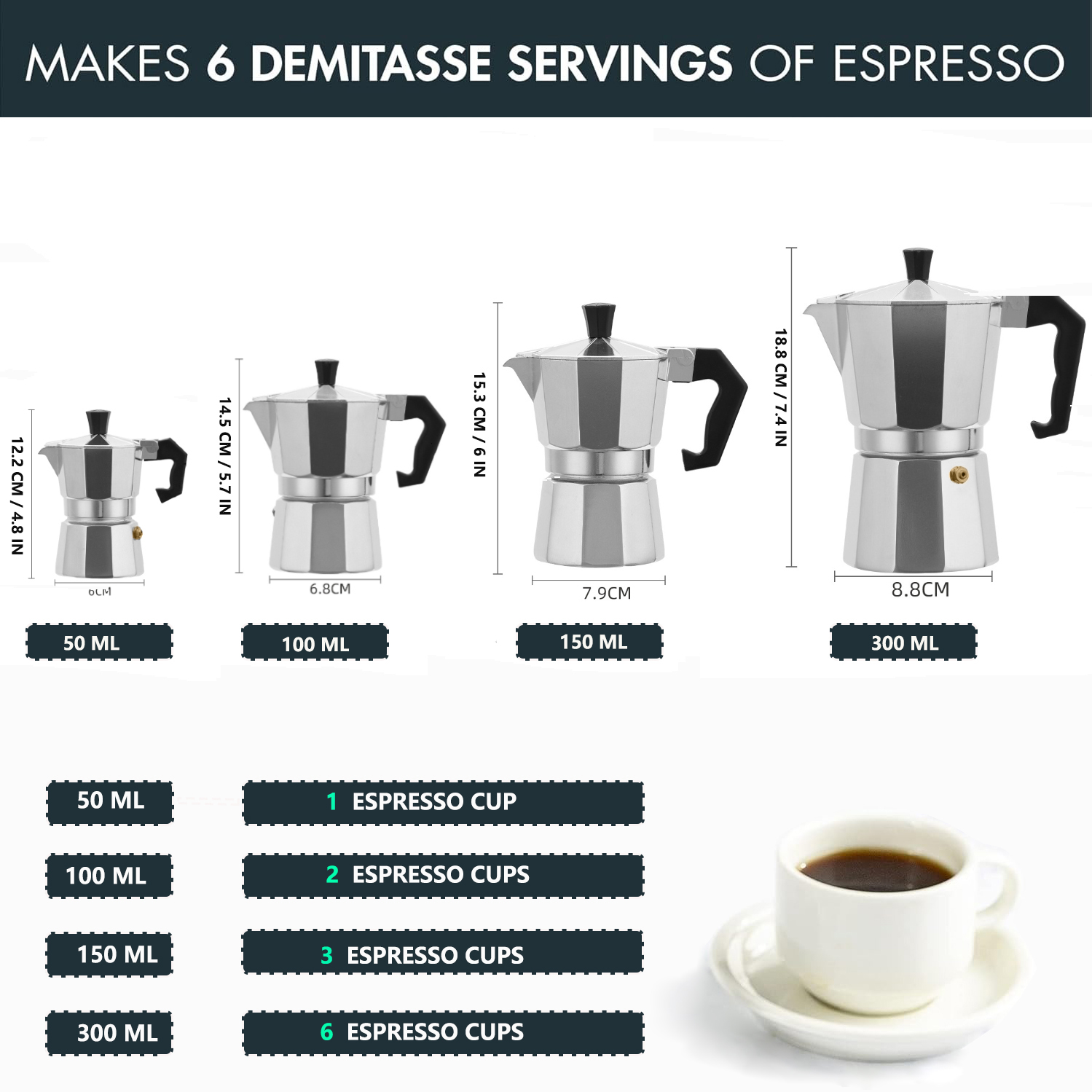 Classic Aluminum Moka Pot 50-3 - Coffee Equipment Wholesale 评论和价格