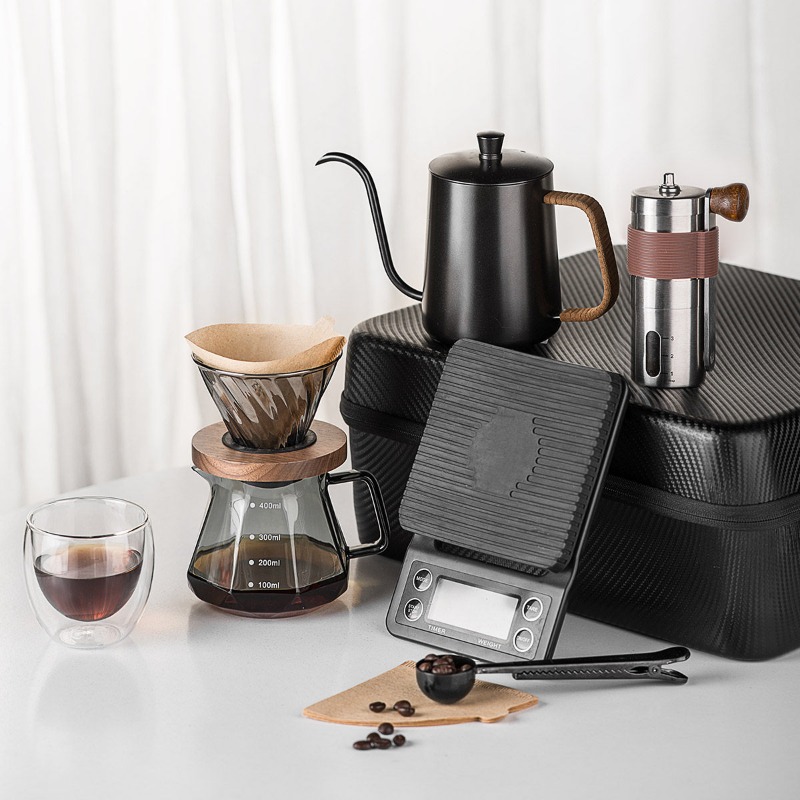 Hand brewed coffee set Outdoor - Coffee Equipment Gift Set 评论和价格
