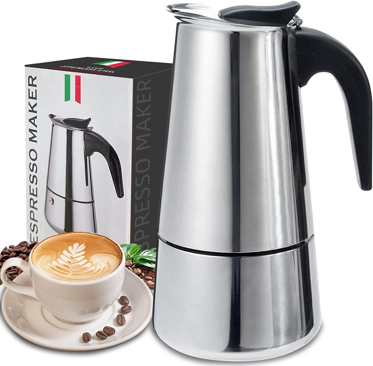 4/6/9 Cups Moka Pot Caffe Mach - Coffee Equipment Wholesale 评论和价格
