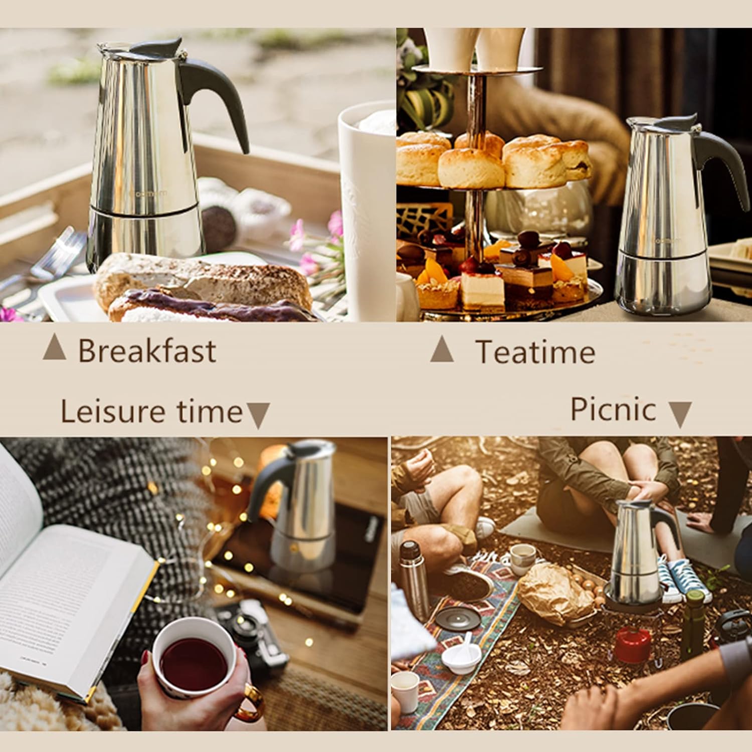 4/6/9 Cups Moka Pot Caffe Mach - Coffee Equipment Wholesale 评论和价格