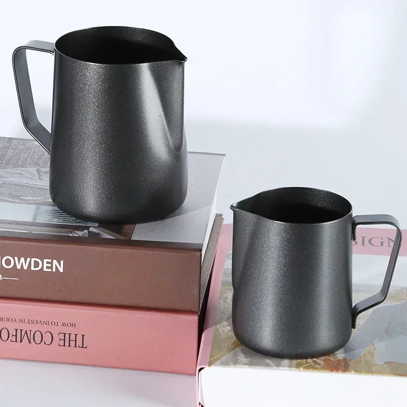 Thick Black 350/600ml Latte Ar - Milk Steaming Pitcher 评论和价格