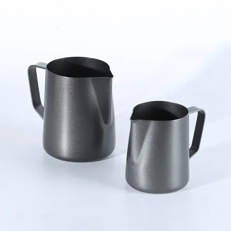 Thick Black 350/600ml Latte Ar - Milk Steaming Pitcher 评论和价格